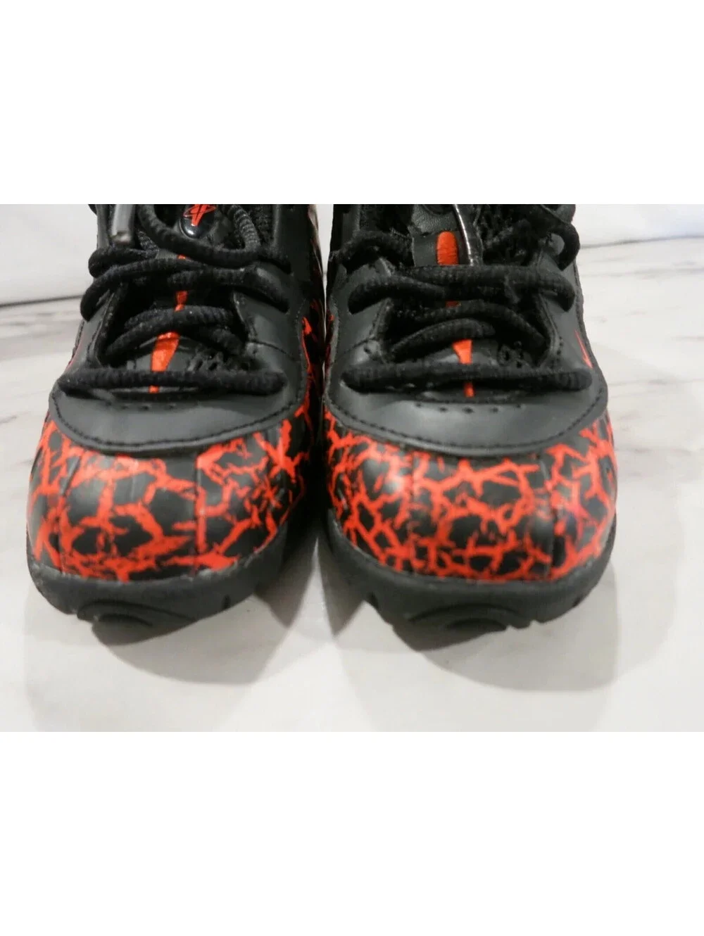 Nike Little Posite One TD 'Cracked Lava' Toddler Sz 6C 723947-012 Black Crimson